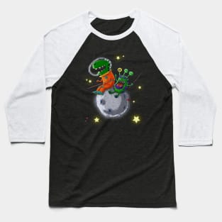 dino in the moon with a new friend Baseball T-Shirt